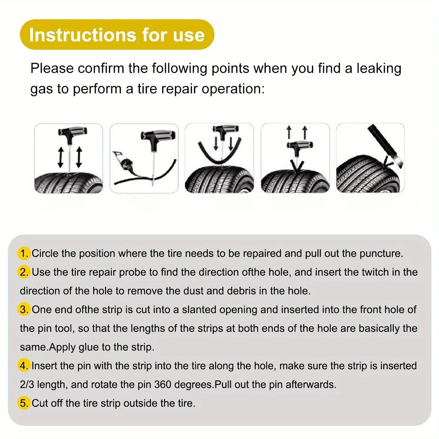 SleekyCar Tire Repair Kit