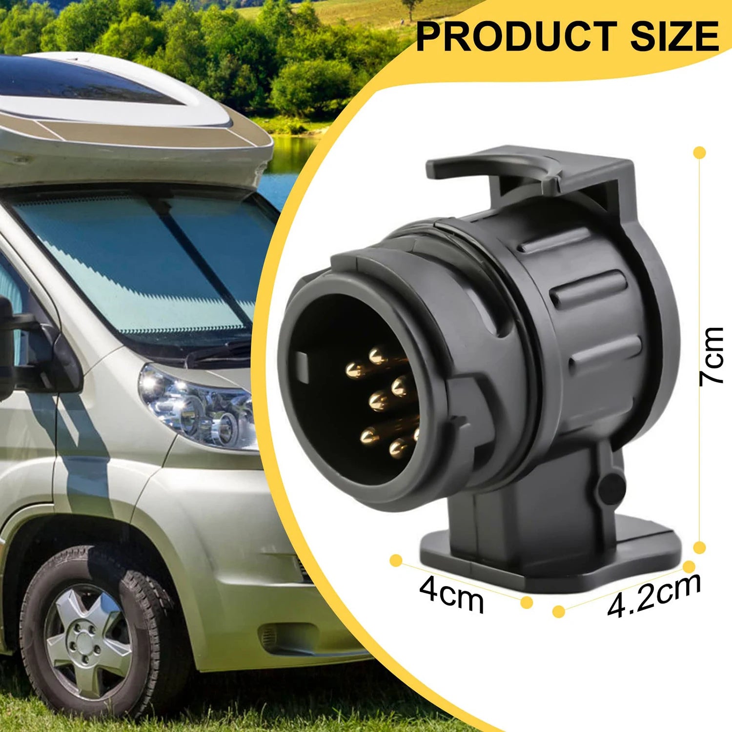 SleekyCar 13 Pin to 7 Pin Trailer Adapter