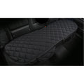 Black quilted car seat cover on a vehicle seat